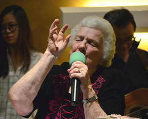 Margaret Seaword during Good Friday Sermon