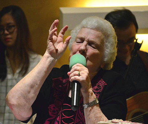 Margaret Seaword during Good Friday Sermon